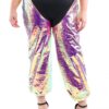 Spacesuit Leg Cover with Waist Belt – Multi Hologram (Plus Size)