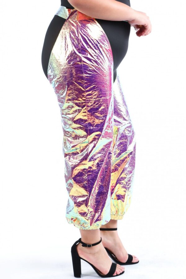 Spacesuit Leg Cover with Waist Belt – Multi Hologram (Plus Size)