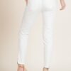 High Waist Skinny Moto Pant – Side Zip, Off White