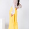 Golden Rod Side-Slit Wide Leg Pants