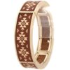 Aztec Metal Stretch Bracelet – Brown, Beige, and Turquoise