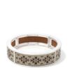 Aztec Metal Stretch Bracelet – Brown, Beige, and Turquoise