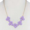 Flower Necklace – Colorful Floral Pendant, 18″