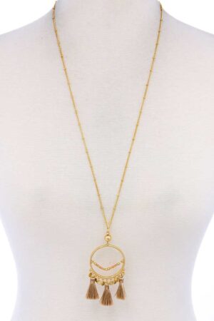 Tassel Pendant Necklace – Cute Modern Style, 4 Color Options