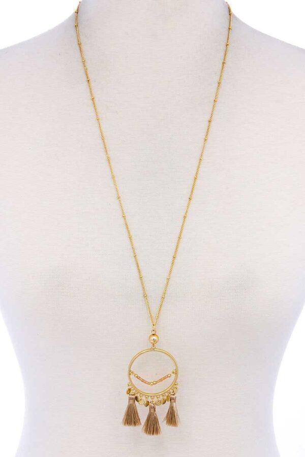 Tassel Pendant Necklace – Cute Modern Style, 4 Color Options