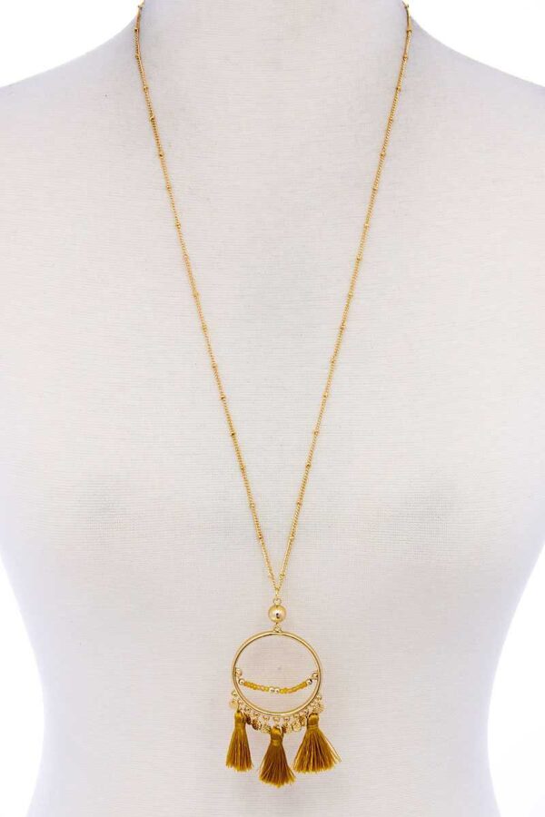 Tassel Pendant Necklace – Cute Modern Style, 4 Color Options