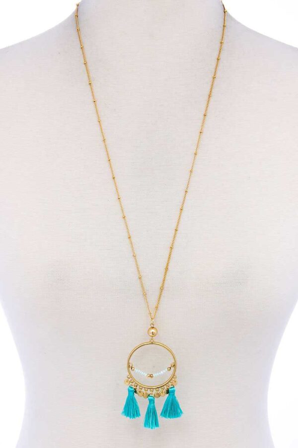 Tassel Pendant Necklace – Cute Modern Style, 4 Color Options