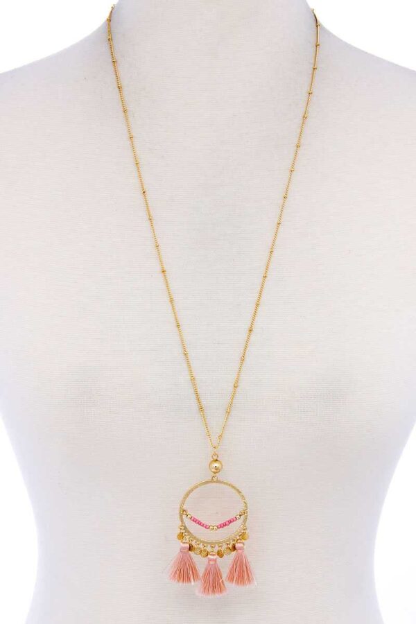 Tassel Pendant Necklace – Cute Modern Style, 4 Color Options