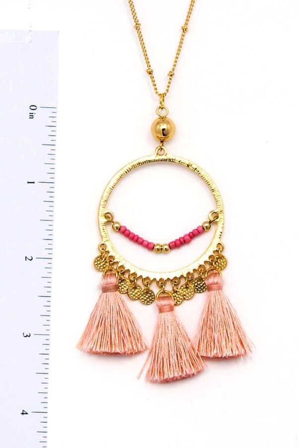 Tassel Pendant Necklace – Cute Modern Style, 4 Color Options