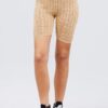 Bermuda Sweater Shorts with Twisted Knit – Khaki