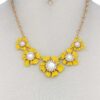 Floral Pearl-Bead Necklace with Flower Accents