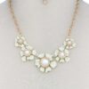 Floral Pearl-Bead Necklace with Flower Accents