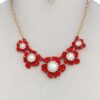 Floral Pearl-Bead Necklace with Flower Accents
