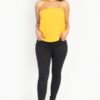 Scallop-Opening Cami Top – Light Mustard