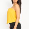 Scallop-Opening Cami Top – Light Mustard