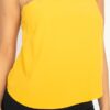 Scallop-Opening Cami Top – Light Mustard