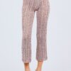 Long Flare Fishnet Sweater Pants – Blush