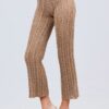 Flare Long Fishnet Sweater Pants – Khaki