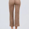 Flare Long Fishnet Sweater Pants – Khaki