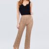 Flare Long Fishnet Sweater Pants – Khaki