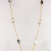7 Stones Trendy Necklace – Clear & Grey