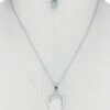 Mary Pendant Necklace & Earring Set – Gold or Silver