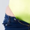 Plus Size Chain-Trim Spaghetti-Strap Bodysuit – Neon Yellow