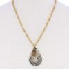 Tear-Drop Pendant Chain Necklace – Pink or Natural