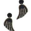Wing Patch Drop Earrings – Modern Wing Design, Gold or Silver