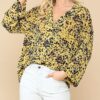 Animal Print Button-Down Shirt with Chest Pocket – Golden Mix