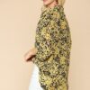 Animal Print Button-Down Shirt with Chest Pocket – Golden Mix