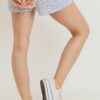 Terry High-Waist Leopard Shorts – Light Blue