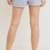 Terry High-Waist Leopard Shorts – Light Blue