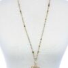 Sunflower Pendant Beaded Necklace – Floral Bead Accent
