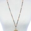 Sunflower Pendant Beaded Necklace – Floral Bead Accent