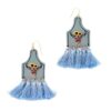 Cow Skull Tassel Drop Earrings – Western Boho