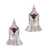 Cow Skull Tassel Drop Earrings – Western Boho