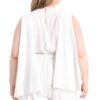 Shimmer Draped Open-Sleeve Romper – Plus Size