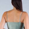 Darted Under-Bust Spaghetti Strap Crop Top – Sage