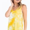 Tie-Dye Knit Scoop-Neck Sleeveless Top