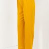 High-Waist Paperbag Wide-Leg Pants – Mustard