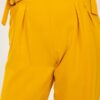 High-Waist Paperbag Wide-Leg Pants – Mustard
