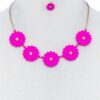 Tender Multi-Flower Necklace and Earring Set – Colorful