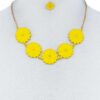 Tender Multi-Flower Necklace and Earring Set – Colorful