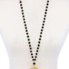 Designer Multi-Bead Pendant Necklace – Mixed Color Beads