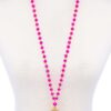 Designer Multi-Bead Pendant Necklace – Mixed Color Beads