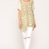 Star Textured Knit Tunic with Shark-Bite Hem – Golden Sand