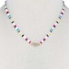 Evil Eye Color Block Charm Necklace