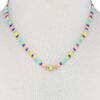Evil Eye Color Block Charm Necklace