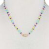 Hamsa Hand Color-Block Charm Necklace